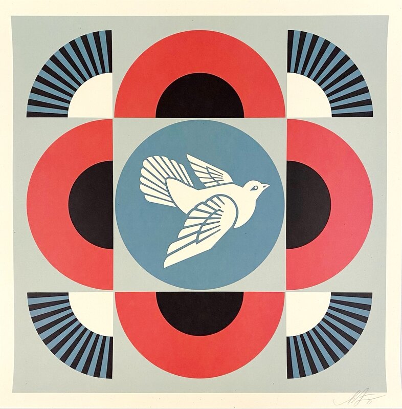 Geometric Dove (Red) de Shepard Fairey, 2021