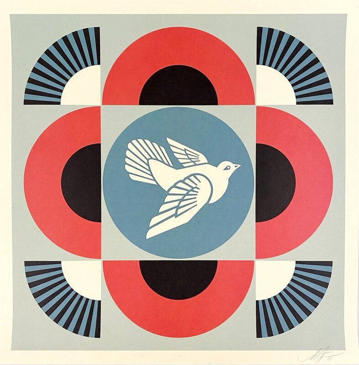Geometric Dove (Red) by Shepard Fairey, 2021