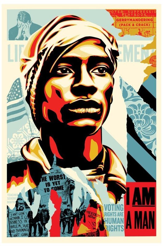Voting Rights Are Human Rights de Shepard Fairey, 2020
