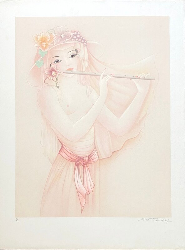La joueuse de flûte by Mara Tran-long, 1975