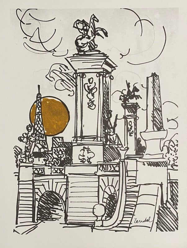 Paris. Pont Alexandre III by Gabriel Zendel, 1971