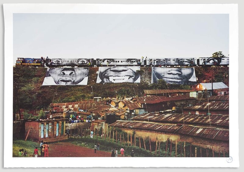 Action in Kibera Slum, Train Passage 1, Kenya de JR, 2009