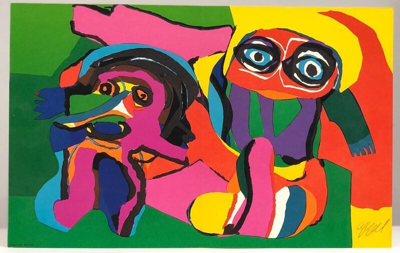 Two Figures de Karel Appel, vers 1970