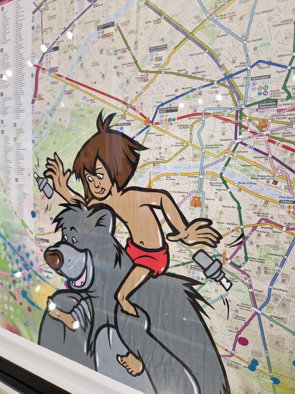 Mowgli & Baloo (Metro Map of Paris) de FAT, 2020 (vue 2)