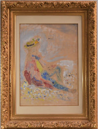 Jeune fille assise by Constantin Andreevitch Terechkovitch, c. 1950