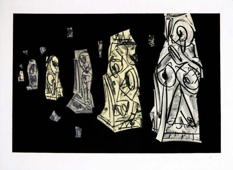 Kafka - Tagebücher VIII by Antonio Saura, 1988