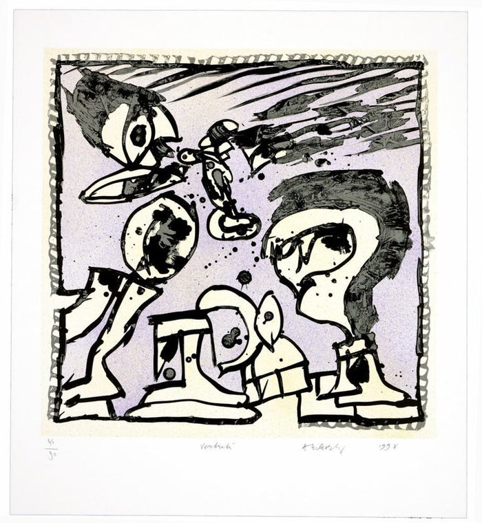 Une bonne semaine / Vendredi (A Good Week / Friday) by Pierre Alechinsky, 1998
