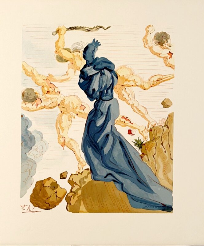 La Divine Comédie - Enfer 15 - Les Margelles du Phlégéton by Salvador Dalí, 1963