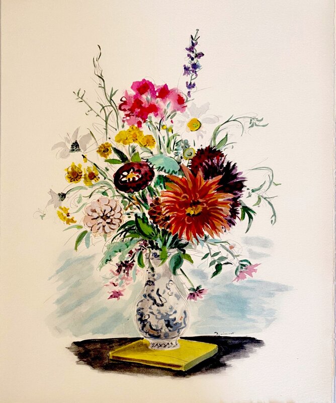 Dahlia, Zinnias et autres by André Dignimont, 1968