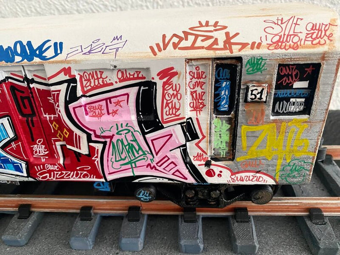 Wagon Graffiti d'Alberto Blanchart, 2023 (vue 2)
