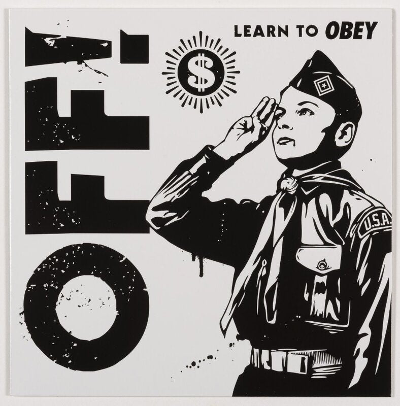 OFF! Learn to Obey by Shepard Fairey, 2014