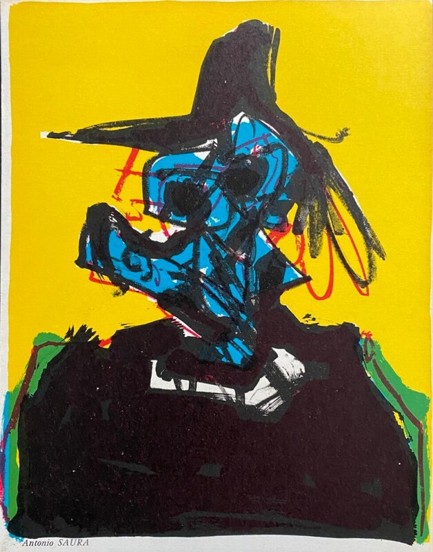 Portrait surréaliste d'Antonio Saura, 1967