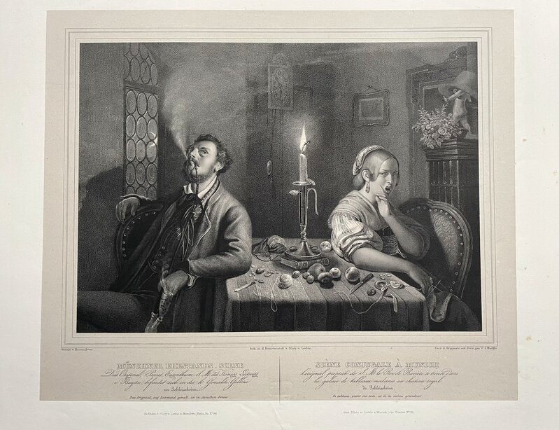 Scène conjugale à Munich (Marital Scene In Munich) de Johann Peter Hasenclever, vers 1840
