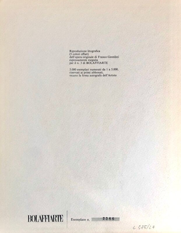 Number "3" de Franco Gentilini, 1970 (vue 2)