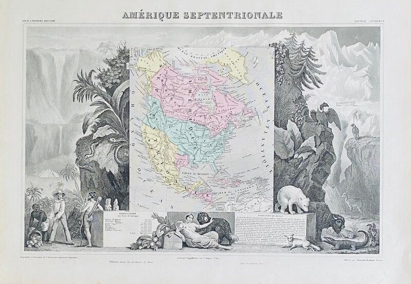 Amérique Septentrionale by Victor Levasseur, 1869
