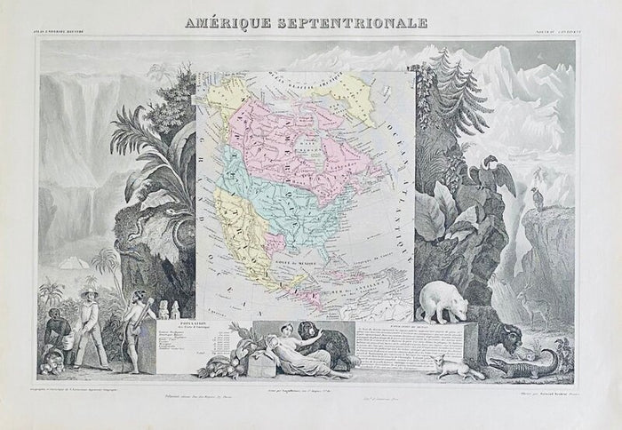Amérique Septentrionale de Victor Levasseur, 1869