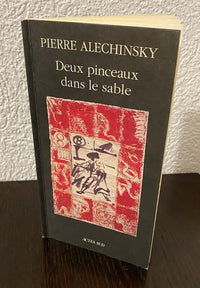 Deux pinceaux dans le sable by Pierre Alechinsky, 1996