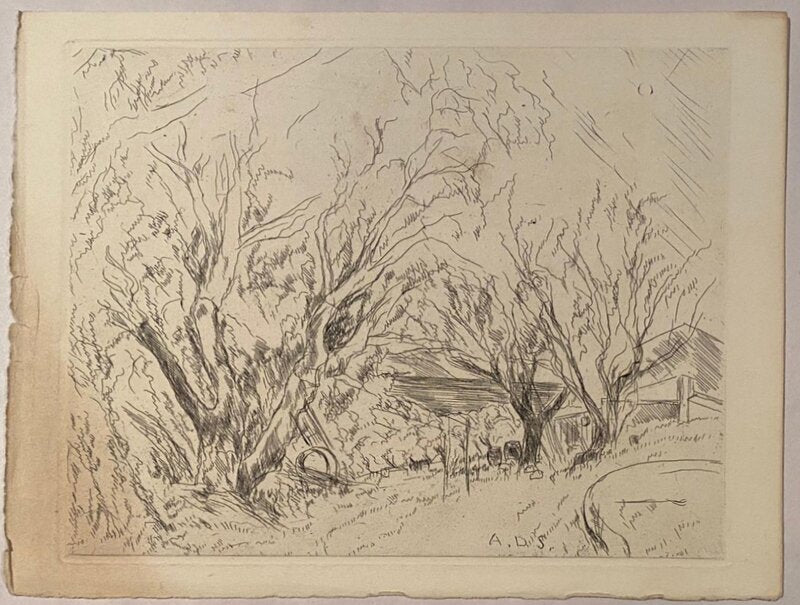 La ferme à l'aire by André Dunoyer de Segonzac, 1926