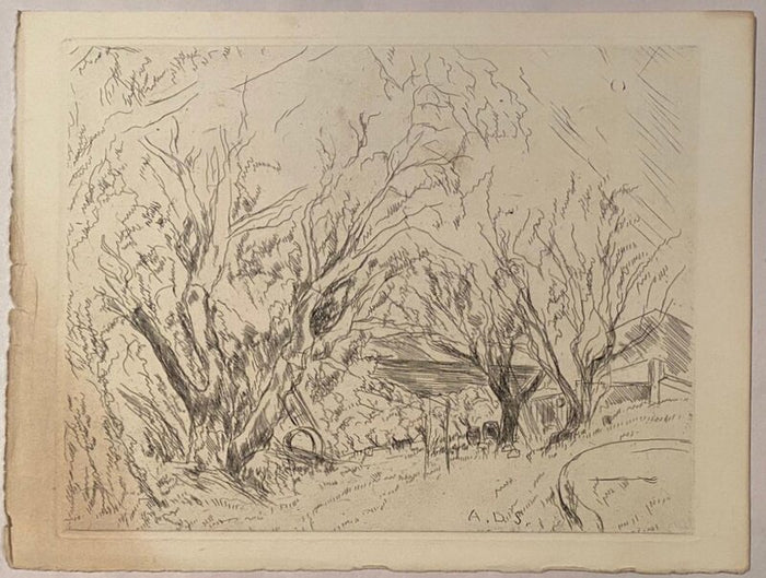 La ferme à l'aire by André Dunoyer de Segonzac, 1926