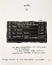 Table de Le Corbusier, 1962