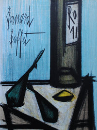 Nature morte à la bouteille de Bernard Buffet, 1967