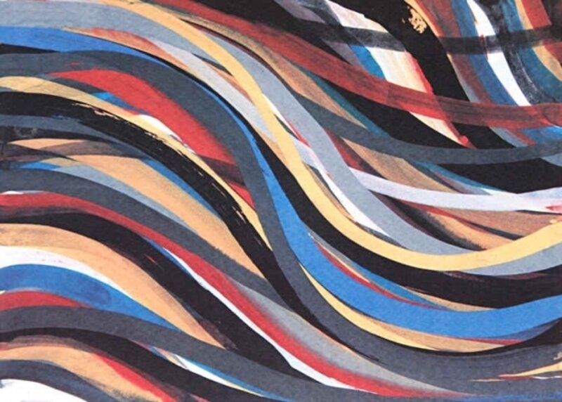 Brushstrokes: Horizontal And Vertical XIX by Sol LeWitt, 1996