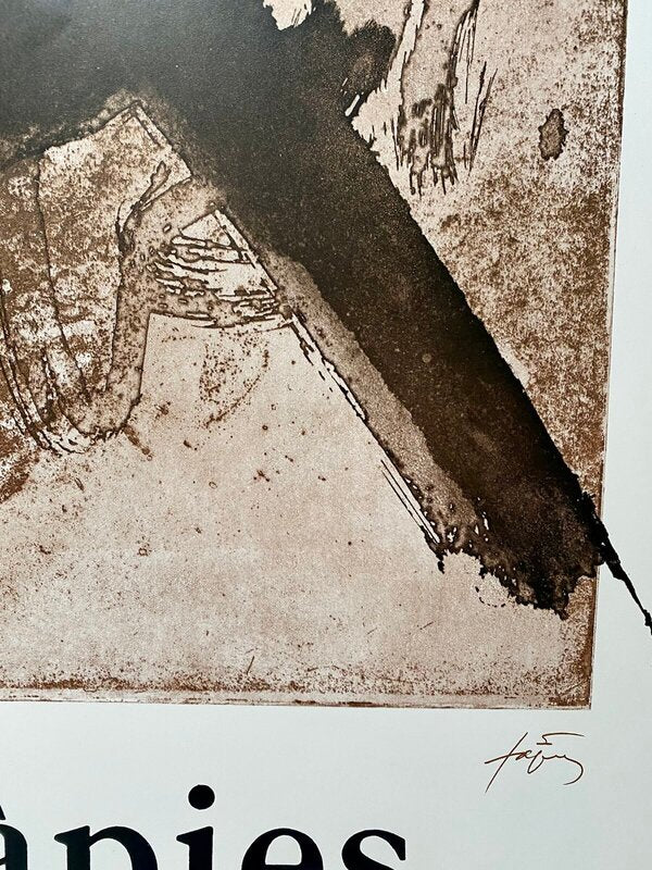 Gouachen-Originalgraphik d'Antoni Tàpies, 1979 (vue 2)
