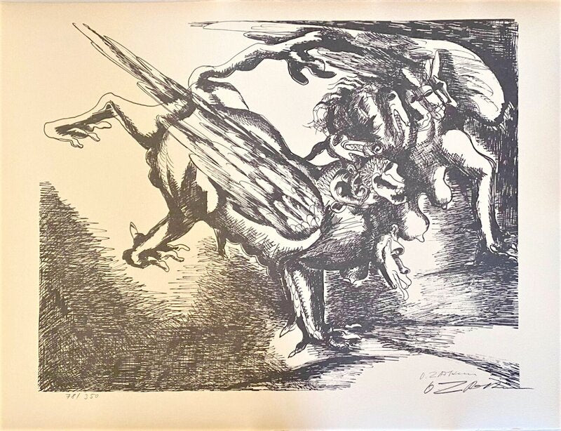 The Labours of Hercule - Fight against the Hydra of Lerna by Ossip Zadkine, 1960