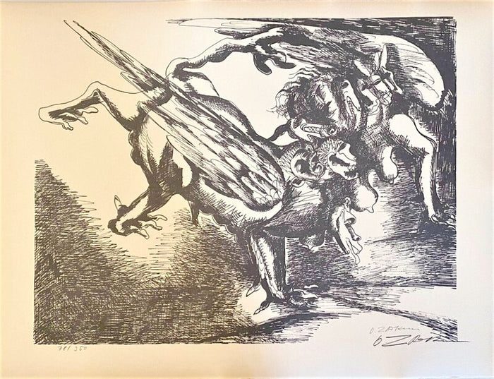 The Labours of Hercule - Fight against the Hydra of Lerna d'Ossip Zadkine, 1960