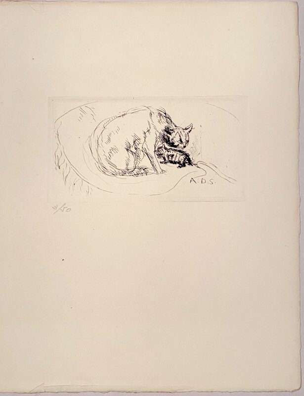 La Chatte et son petit d'André Dunoyer de Segonzac, 1932