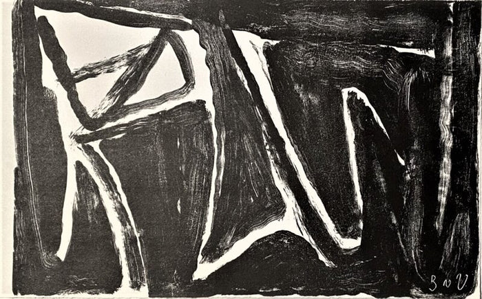 Composition noire de Bram van Velde, 1965