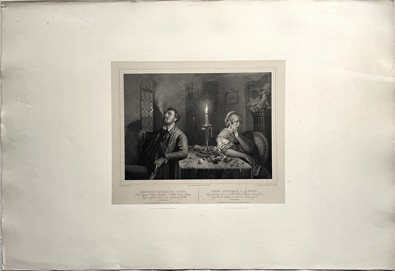 Scène conjugale à Munich (Marital Scene In Munich) de Johann Peter Hasenclever, vers 1840 (vue 2)