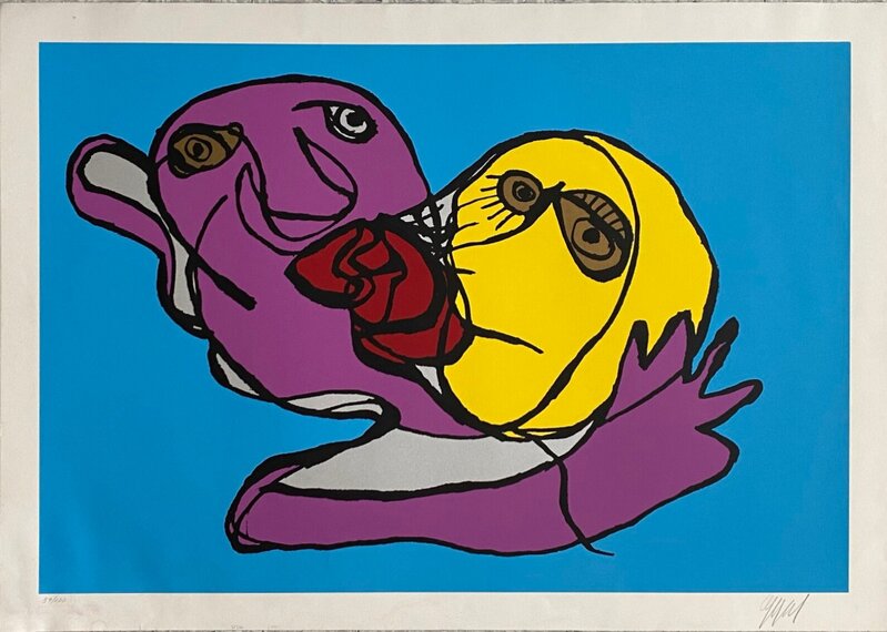 Sky Blue Kiss de Karel Appel, 1978
