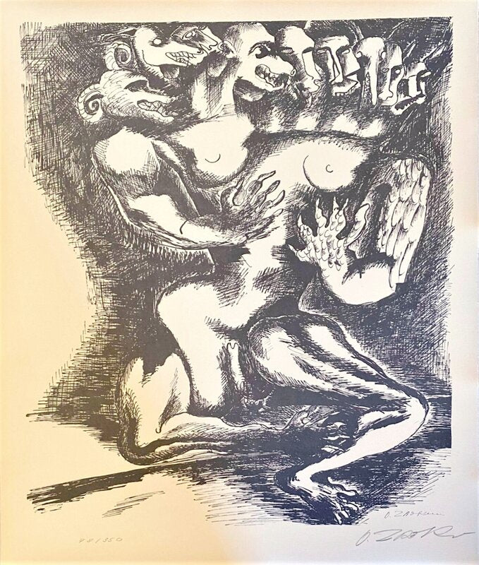 The Labours of Hercule - Fight against the Hydra of Lerna d'Ossip Zadkine, 1960