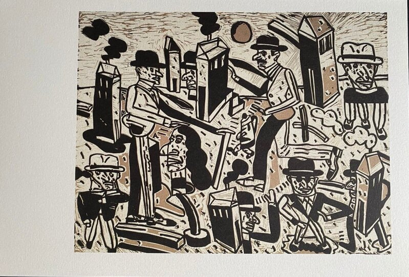 Paysage habité by Antonio Seguí, 1990