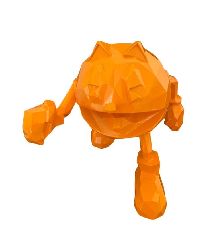 Pac Man Orange by Richard Orlinski, 2022