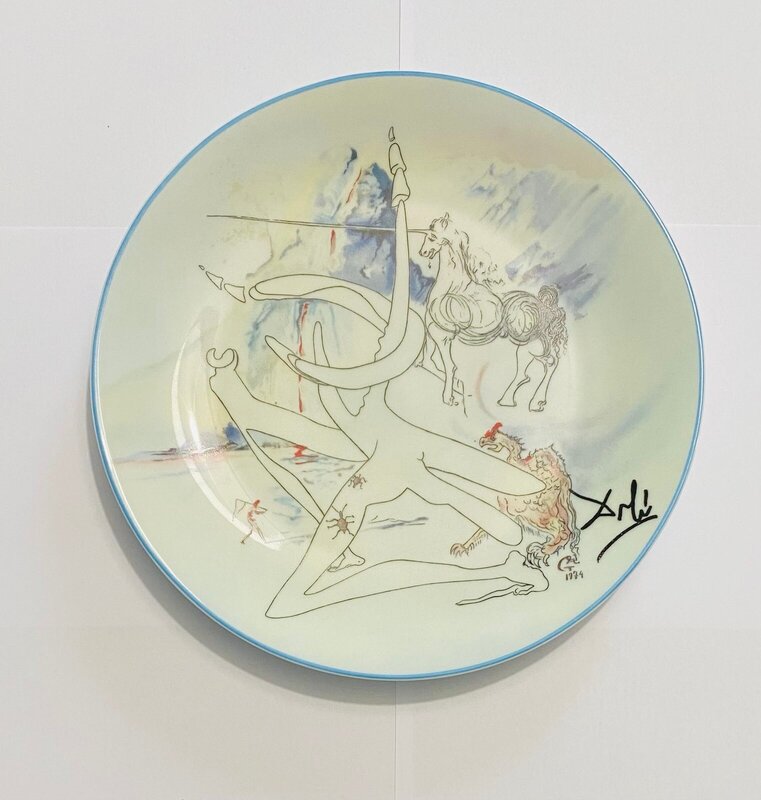 L'unicorne laser désintègre les cornes de rhinocéros cosmique de Salvador Dalí, 1984