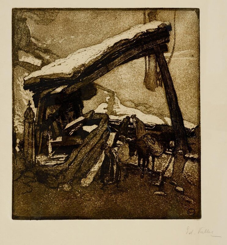 Fontaine Valaisanne by Édouard Vallet, 1910
