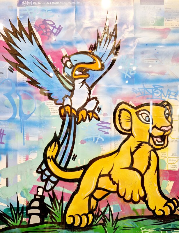 Lion King (Metro Map of Paris) de FAT, 2022 (vue 2)