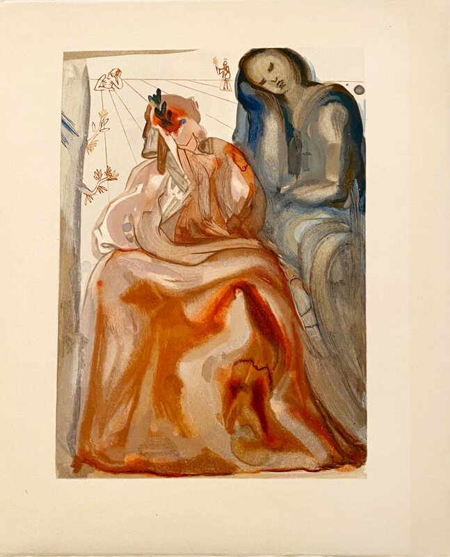 La Divine Comédie - Purgatoire 31 - La confession de Dante by Salvador Dalí, 1963