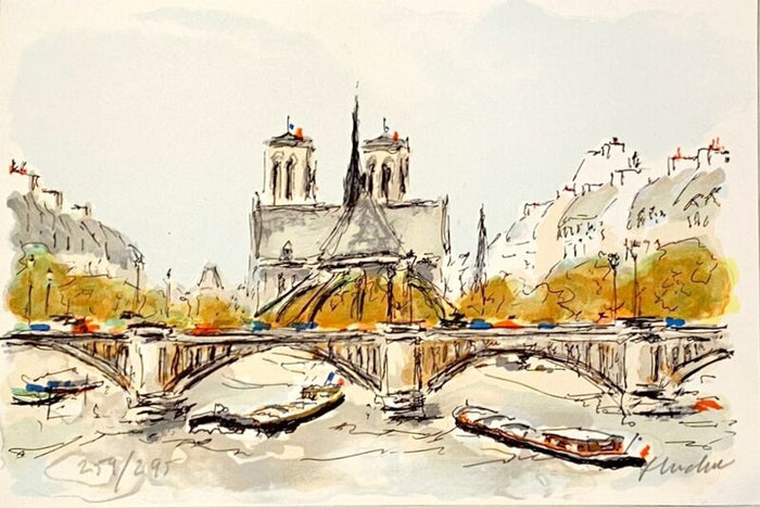 Seine et Notre-Dame de Paris d'Urbain Huchet, 1960