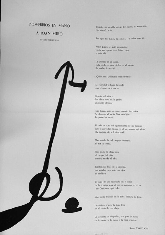 Proverbios en mano de Joan Miró, 1970