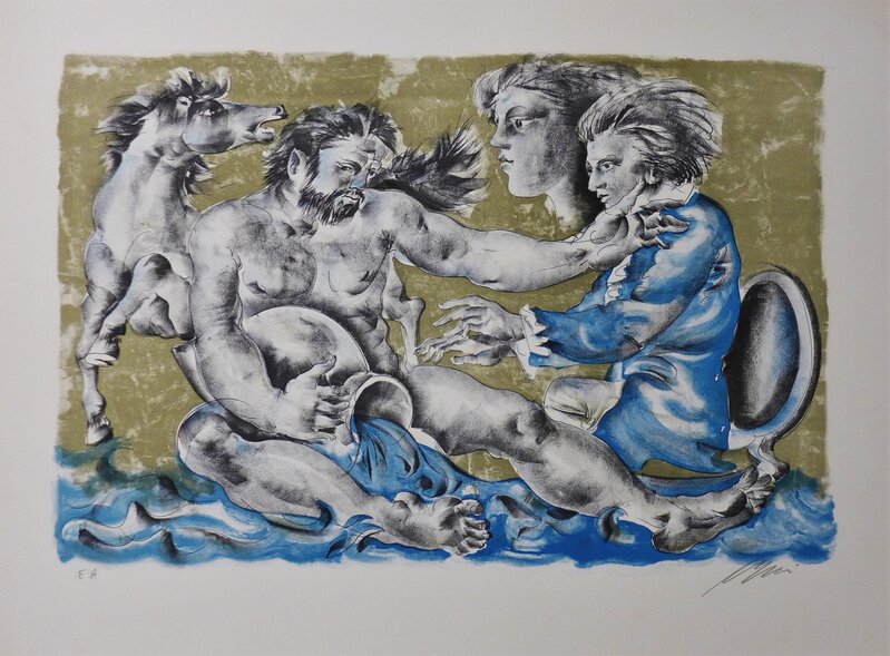 Aquarius and Mozart portrait de Hans Erni, 1970