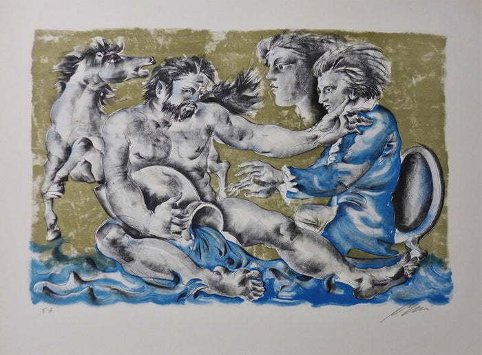 Aquarius and Mozart portrait de Hans Erni, 1970