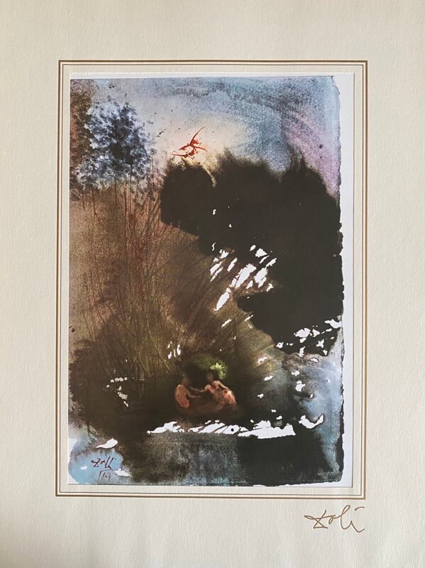 Adam and Eve hide from God (Genesis 3:8) de Salvador Dalí, 1985