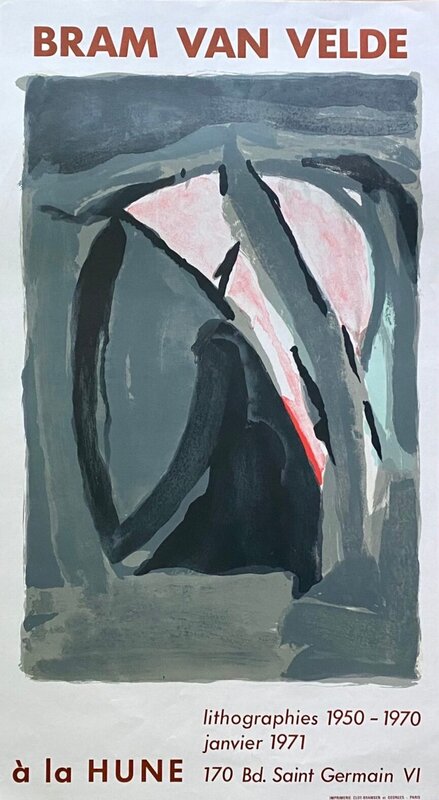 à la HUNE de Bram van Velde, 1971