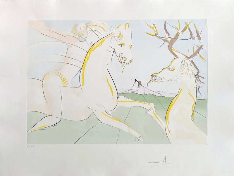 Le Cheval s'étant voulu venger du Cerf by Salvador Dalí, 1974