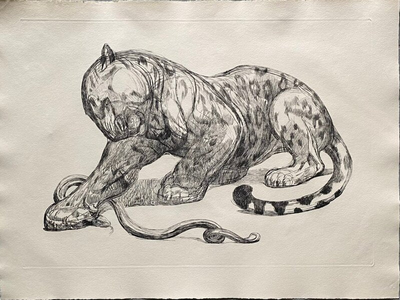 Jaguar et serpent de Paul Jouve, vers 1926