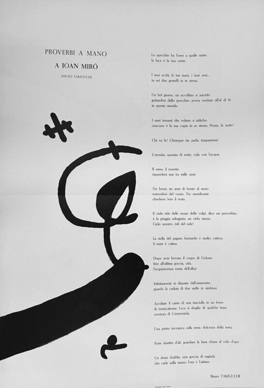 Proverbi a mano de Joan Miró, 1970