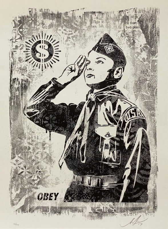 Learn to Obey by Shepard Fairey, 2017
